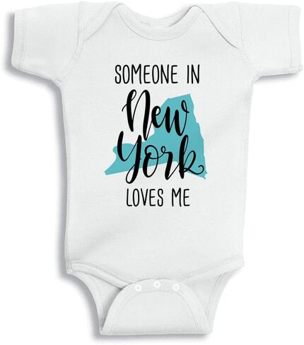 Someone in New York Loves Me Baby Infant Bodysuit in Saudi Arabia