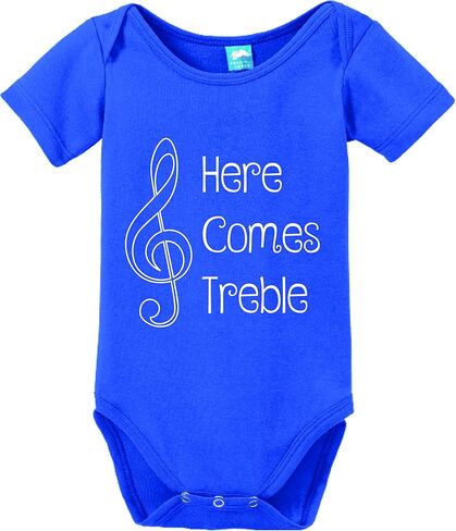 Sod Uniforms Here Comes Treble Printed Baby Romper in Saudi Arabia