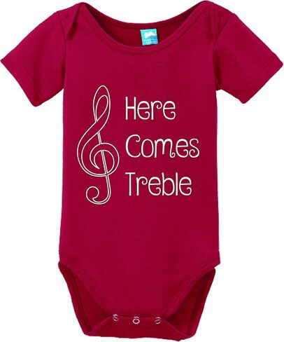 Sod Uniforms Here Comes Treble Printed Baby Romper in Saudi Arabia
