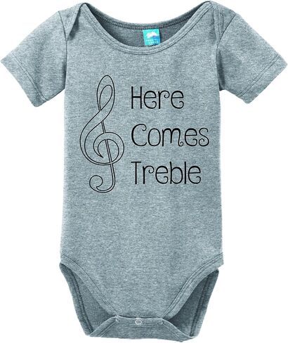 Sod Uniforms Here Comes Treble Printed Baby Romper in Saudi Arabia
