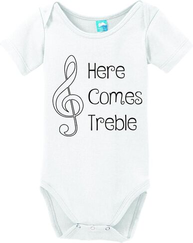 Sod Uniforms Here Comes Treble Printed Baby Romper in Saudi Arabia