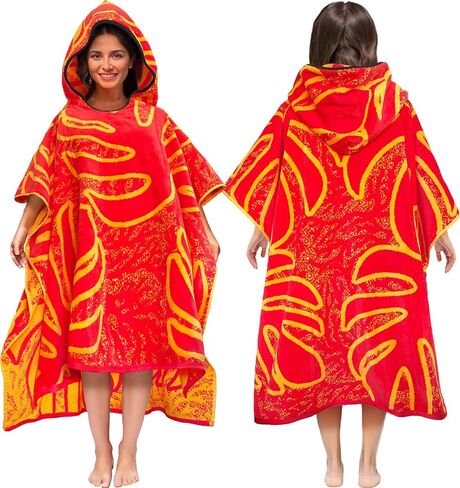 VOOVA & MOVAS Hooded Towel Adult (14Years Up)-Palm, Thick Cotton Wearable Bath Towels for Women Plus Size, Swim Towels for Women, Adult Towel Pocho for Bathroom, Home, Pool Use in Kuwait