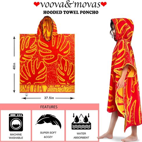 VOOVA & MOVAS Hooded Towel Adult (14Years Up)-Palm, Thick Cotton Wearable Bath Towels for Women Plus Size, Swim Towels for Women, Adult Towel Pocho for Bathroom, Home, Pool Use in Kuwait