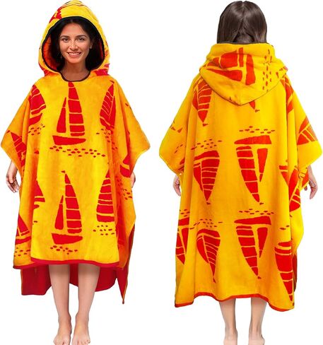 VOOVA & MOVAS Hooded Towel Adult (14Years Up)-Palm, Thick Cotton Wearable Bath Towels for Women Plus Size, Swim Towels for Women, Adult Towel Pocho for Bathroom, Home, Pool Use in Kuwait