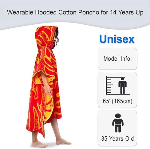 VOOVA & MOVAS Hooded Towel Adult (14Years Up)-Palm, Thick Cotton Wearable Bath Towels for Women Plus Size, Swim Towels for Women, Adult Towel Pocho for Bathroom, Home, Pool Use in Kuwait
