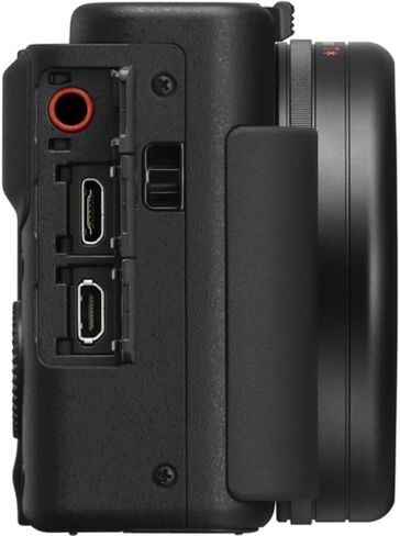 Sony ZV-1 Digital Camera | حزمة سوداء مع طقم ملحق Sony Vlogger + بطارية وشاحن + قطعة قماش تنظيف الألياف الدقيقة + إكسسوارات تنظيف 5 قطع (6 عناصر) in Saudi Arabia