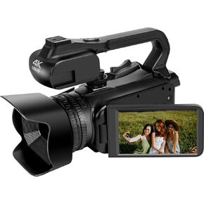 48MP Camcorder Video Camera with Microphone Cap