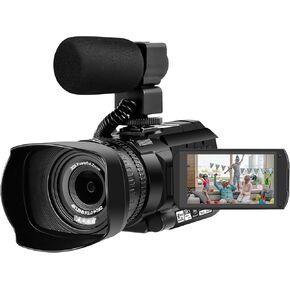 Video Camera 5K 30FPS with 2 Battery and Lens Cover