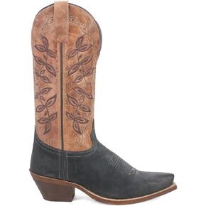 Laredo Womens Kama Embroidered Snip Toe Casual Boots - Brown