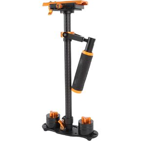 EBTOOLS Handheld DSLR 3 Axes Stabilizer, 6.6lbs Payload Lightweight Gimbal Stabilizer, Paired with Professional Vest, Cold Shoe Handle Grip & Retractable Balance Post