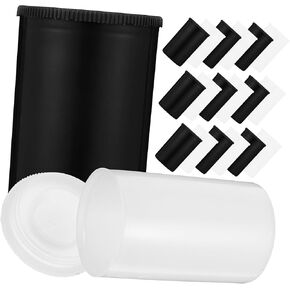 ARTIBETTER Negative Roll Container 20pcs Film Storage Canisters Black Lid Film Canister Caps Case
