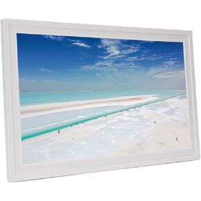 CCYLEZ 21.5 Inch Touch Screen Digital Picture Frame - Full HD 1080P WiFi Cloud Frame with Android OS, Remote Control & Multi Format Support for Home, Office, Commercial (White)