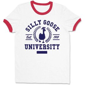 Silly Goose University قميص تي شيرتس للجنسين