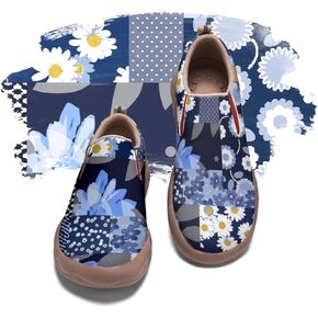 Women's Painted Leather Loafers Casual Shoes Slip On Comfortable Lightweight Art Colorful Travel Sneakers