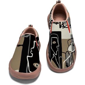 Womens Painted Travel Shoes - Loafers Abstract Art Flat Shoe Slip On Fashion Sneaker Ladies Casual Walking Shoes