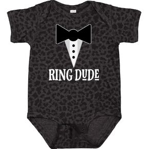 inktastic Ring Dude Ringbearer Mock Tuxedo Wedding Baby Bodysuit