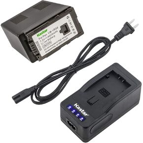 Kastar LED Super Fast Charger & Battery Replacement for Panasonic VW-VBG6 Panasonic AG-AC160A, AG-AC7, AG-AC130A, AG-AC160A, AG-HMC40, AG-HMC70, AG-HMC150, H68, H80, H90, H258, VDR-D50, D58, D310