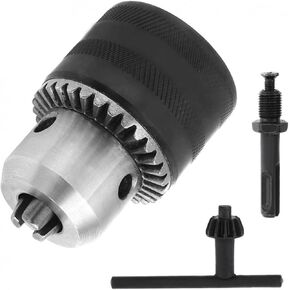 3pcs/lot 1.5-10mm 3/8-24UNF Hard Alloy Drill Chuck with 10mm Drill Chuck Key Wrench and Hexagonal Conversion Rod Chuck