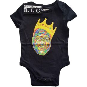 Biggie Smalls Baby Grow Logo Logo الرسمي الأسود 0 إلى 24 شهرًا الحجم xx كبير (24 شهرًا)