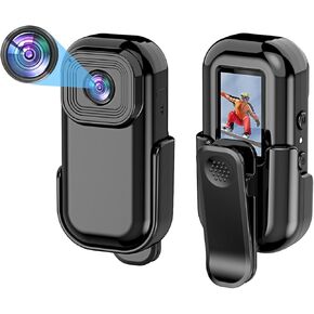 FOSA Small Action Camera, Camera 1080P Pet Collar Camera, Compact Action Camera 140° Wide Angle Video with 0.96 inch LCD Display for Mountain Biking, Pet, Travel.