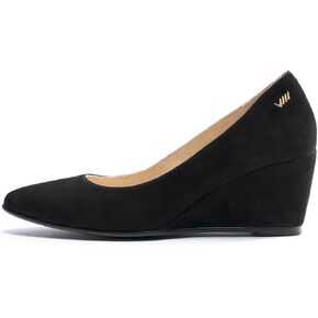 VISCATA Verona Women's Suede Wedge, Spain Handmade Casual Pump Comfortable Shoes with a Sturdy All Natural 2.5" Wedge. Made with Cushioned Leather Insole and Lined with Premium Leather