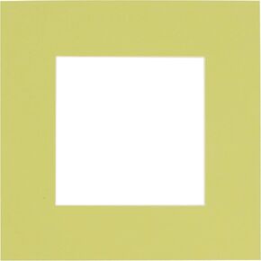 CountryArtHouse Pistachio Green Acid Free 12x12 Square Picture Frame Mat with White Core Bevel Cut for 8x8 Pictures - Fits 12x12 Frame - Pack of 1 Matboard Show Kit with Acid Free Backing & Clear Bag