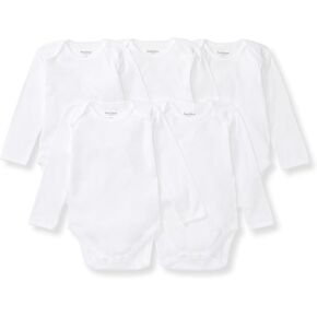 Burt's Bees Baby Unisex Baby Bodysuits, 5-pack Short & Long Sleeve One-pieces, 100% Organic Cotton Bodysuit