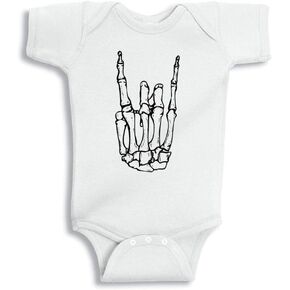 TATY Kids Skeleton Rock Hand Baby Infant Bodysuit
