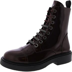 DKNY Women's Maylaya Lace Up Combat Boot