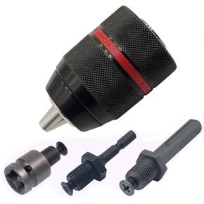 Keyless Drill Chuck 1/2-20UNF Mount 2~13mm Self-Tighten Drill Chuck for Multiple Purposes Hand Drill Chuck Chuck(4 pcs)