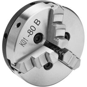 ZJchao Wood Lathe Chuck, Mini Lathe Chuck Wood Accessories SANOU K01-80B 80mm Diameter 3 - Jaw Manual Self Centering