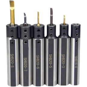 1pc SHB12 SHB16 SHB20-3 4 5 6 8 10 Lathe Tool Sleeve Small Tungsten Steel Boring Tool Holder Small Diameter Holder Cutting Bracket(SHB16-10)