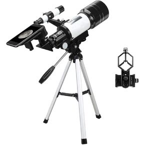 Telescope Beginners 70mm Aperture BAK4 Prism FMC Lens 400mm Astronomical Refractor Telescope for Astronomy with Smartphone Mount and Tripod