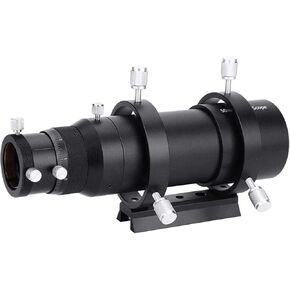 Telescope High Power Binoculars 50mm Guidescope 190mm Focal Length Aluminium Alloy Finderscope w/Double Helical Focuser Bracket for Astronomical Telescope for Indoor/Outdoor