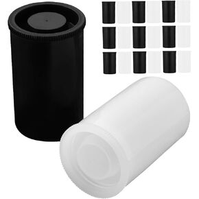Gadpiparty 20pcs Film Canisters 10 & 10 Empty Film Storage Containers with Caps for Photography Accessories and Film Organization