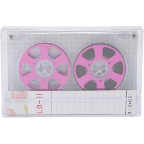 to Sound Cassette Tape, ABS and Aluminum Alloy Material, 46 Minutes Recording Time, DIY Homemade Music Recording Tape with Metal Plated (Blue)
