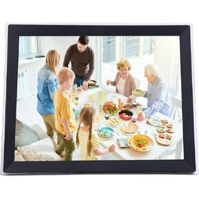 15 Inch WiFi Digital Picture Frame with Touch Screen - FHD IPS Auto Rotating Smart Photo Frame, Wall Mountable, App/Email Remote Sharing, for Home, Office, Gifts (US Plug)
