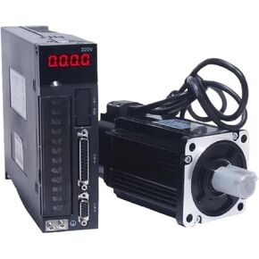 90ST-M02430 220V 750W AC Servo Motor 3000RPM 2.4 NM 0.75KW Servo Motor Single Phase AC Drive Permanent Magnet Supporting Driver(1kw 4N.m with Brake)