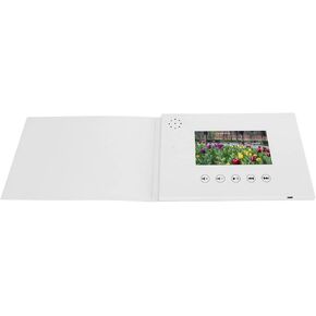 بطاقة تحية فيديو مبتكرة مع شاشة LCD للاستخدام الشخصي والشركات - 720p HD تشغيل الفيديو والكتيب الإلكتروني متعدد الوظائف لحفلات الزفاف ، والذكرى السنوية ، و 7 بوصات 1500mAh Li Ion Battery)