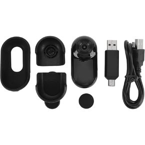 Thumb Camera 1080P Video 2MP Photo 120 Degree Wide Angle Lens DV for Cycling Pet Recording Outdoor Activities with 350mAh Battery Long Endurance (White)