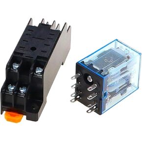 MY2P HH52P MY2NJ DPDTMiniature Coil Generalelectromagnetic Intermediate Relay Switch withSocket Base LED AC 110V 220V DC 12V 24V(AC,36V)