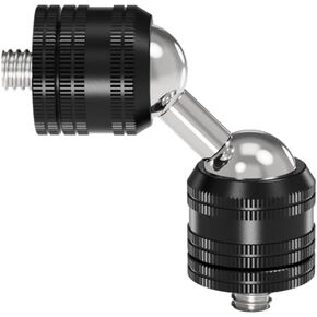 BGNing Dual Ball Head Adjustable Bracket, 1/4 Quick Release CNC Aluminum Camera Head, Suitable for use with Selfie Sticks, Tripods, Compatible with Hero/Action 5pro Sports Cameras (Type 7)