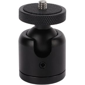 Camera Mount Tripod Head Adapter | 360 Degree Swivel Ball Head with 1 / 4in & 3 / 8in Screw | for SLR/Mirrorless Camera Photography | Aluminum Alloy Robust Design