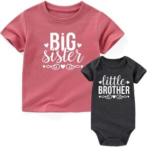big sister little brother outfits matching toddler shirt lil bro newborn outfit Baby Clothes