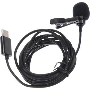 BESTonZON Lavalier Microphone for Phone Clip Condenser Mic Strong Clip for Vlogging Streaming and Interviews Omnidirectional Design Easy to Use Compatible USB-