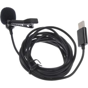 Clip on Microphone Type c Lav Mic for Recording High Sensitivity Mini Microphone Suitable for Phone Tablet Broadcast Vlog