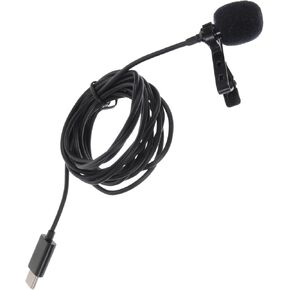 Lapel Microphone for USB-c Recording Mic for Interviews Vlogging Live Performance Teaching Omnidirectional Portable Design Noise Reduction