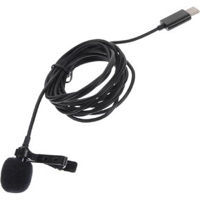 Yarnow مقطع مريح Lav Mic type C ميكروفون لتسجيل البث المباشر والتدفق
