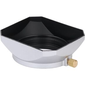 Square Lens Hood, Matte Finish Interior 43mm Aluminum Alloy ABS Camera Lens Hood Light Blocking for 25mm Length