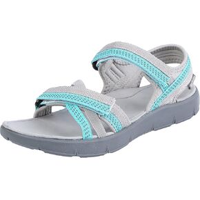 Northside Womens Avalon Cove Open Toe Sport Sandal - Rubber Traction Outsole Pads Reflective Elastic Straps - Adjustable Hook and Loop EVA Contour Cushioned Insole